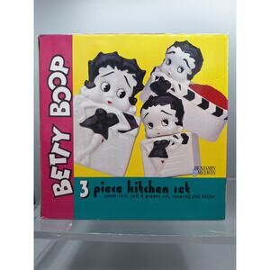 Vintage Super Rare Betty Boop Black And White Kitchen Table Set of 3
